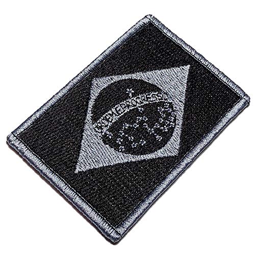 Bandeira Brasil Patch Bordado Com Fecho Contato Gancho Atrás