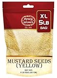 Spicy World Yellow Mustard Seeds Bulk, 5-Pounds