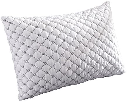 Lexeme Premium Adjustable Loft Shredded Hypoallergenic Memory Foam Pillow for Sleeping with Removable Bamboo Cover (+ Pillow Protector) Queen Size