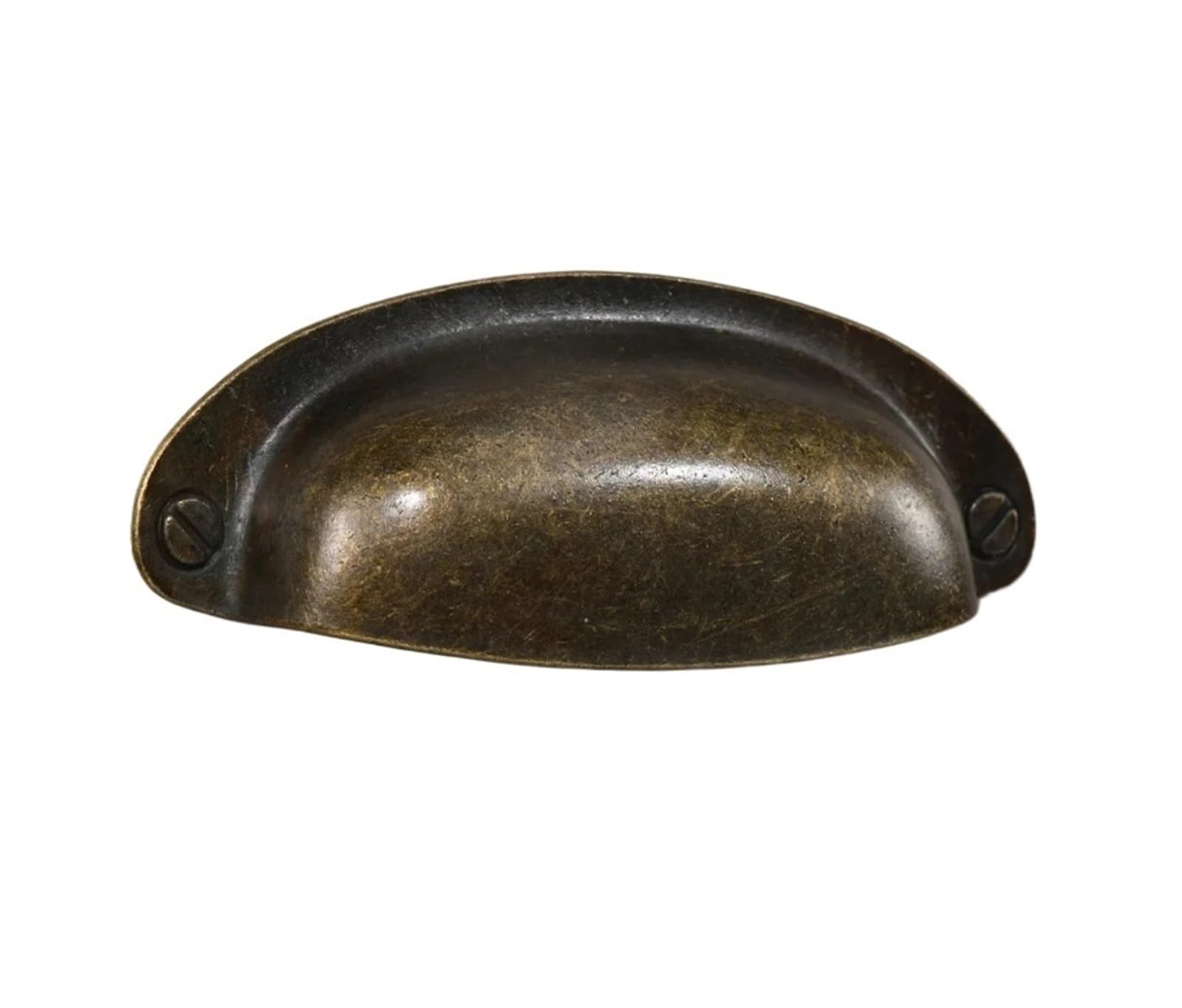 Yilwpv 1-Bronze 2Pc Antique Shell Pull Handle Vintage Furniture Cupboard Knob Black Handle Sets(1-Bronze)