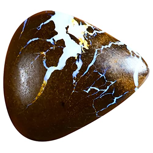 Opale Boulder d'Australie 10.16 ct, une gemme multicolore en poire cabochon haut de gamme