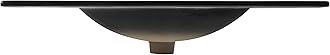 JONATHAN Y SNK1003D Ancillary 3-Hole 36 in. W x 18.25 in. D Classic Contemporary Rectangular Ceramic Single Sink Basin Vanity Top, Black Marble Effect