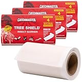 Catchmaster Tree Shield Lantern Fly & Ant Traps Insect Barrier, 12 Rolls 30ft Each, Outdoor Adhesive Crawling Insect Trap to Protect Trees, Fruit & Plants, Pest Control Lawn & Garden