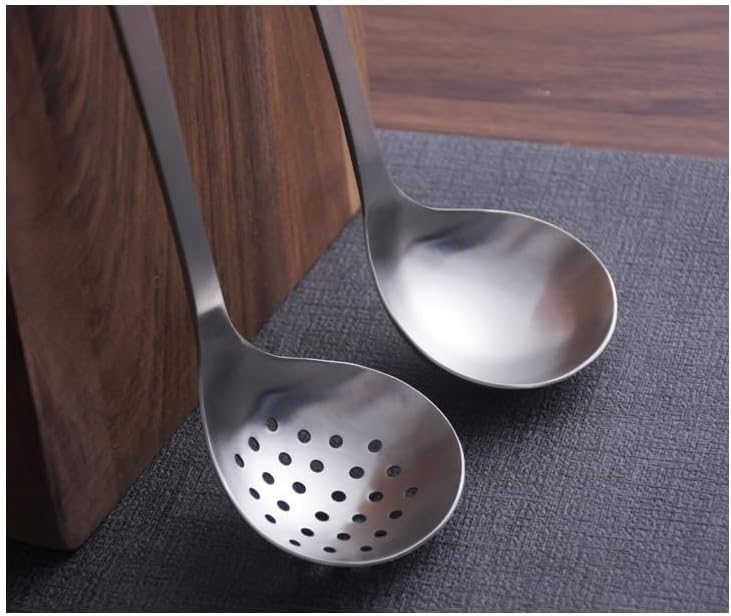 Silverware Flatware Set, 1/4/6/8/10/12 Pieces Japanese Long Handle Hot Pot Spoon Household Soup Shell Drawing Soup Spoon Large Spoon Porridge Spoon(6 Pieces)