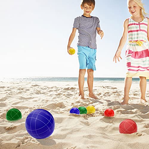 Juegoal Bocce Ball Set, 90Mm Red, Green, Blue And Yellow Balls, Pallino And Measuring Rope With Soft Carry Case, Family Outdoor Bocce Game For Backyard, Lawn, Beach, Party, Picnics And Beach Games #TOP7