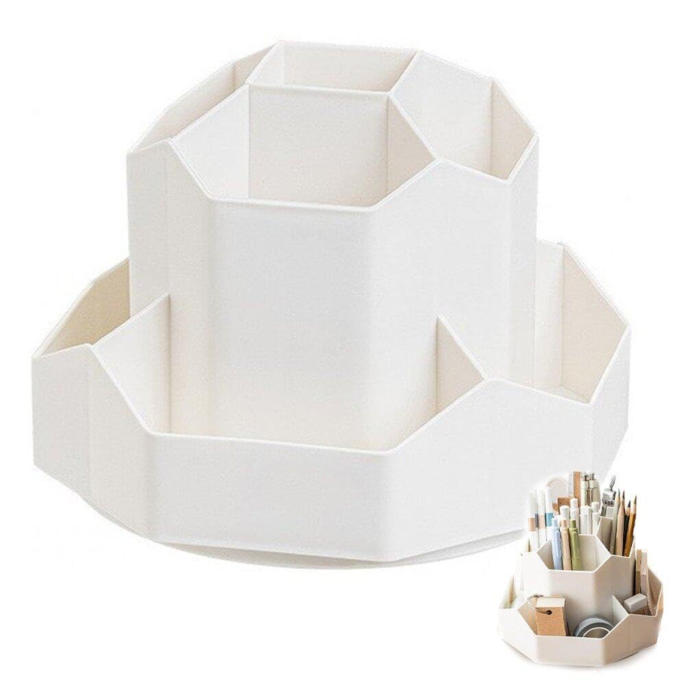 Porte-brosse de maquillage de grande capacité rotatif avec 9 zones de tri