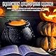 Dhqkqg Halloween Hexenkessel Nebelmaschine, Hexenkessel Rauchmaschine mit 12 LED Farbwechselnde Licht, Halloween Nebler Nebelmacher, Hexenkessel-Nebelmaschine für Halloween Party, Spukhaus, Teich