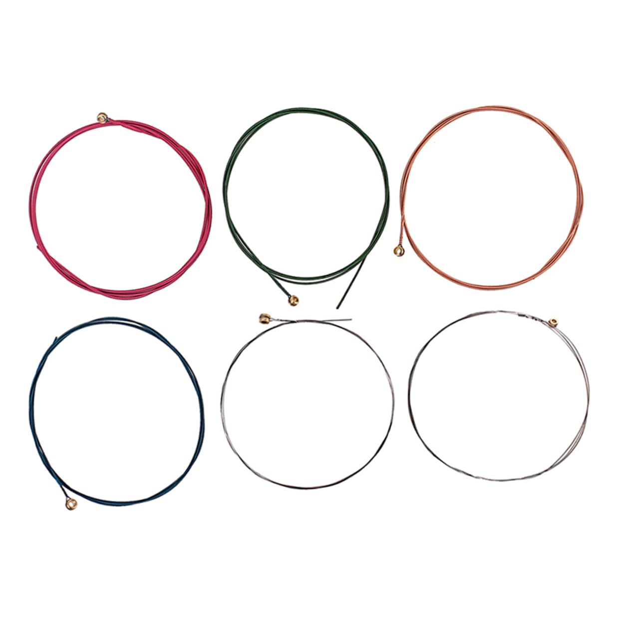 BESTonZON 18pezzi Corde Per Chitarra Acustica Colorate Stringhe Per Strumenti Musicali Resistente Rivestimento Antiruggine Per Suono Stabile e Duraturo