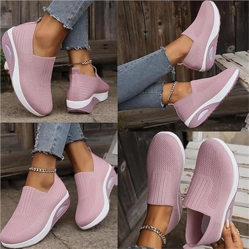 Everwalks Cute Comfy Supportive Shoes, Women Mesh Non-Slip Soft Sole Arch Support Slip On Walking Sneaker3