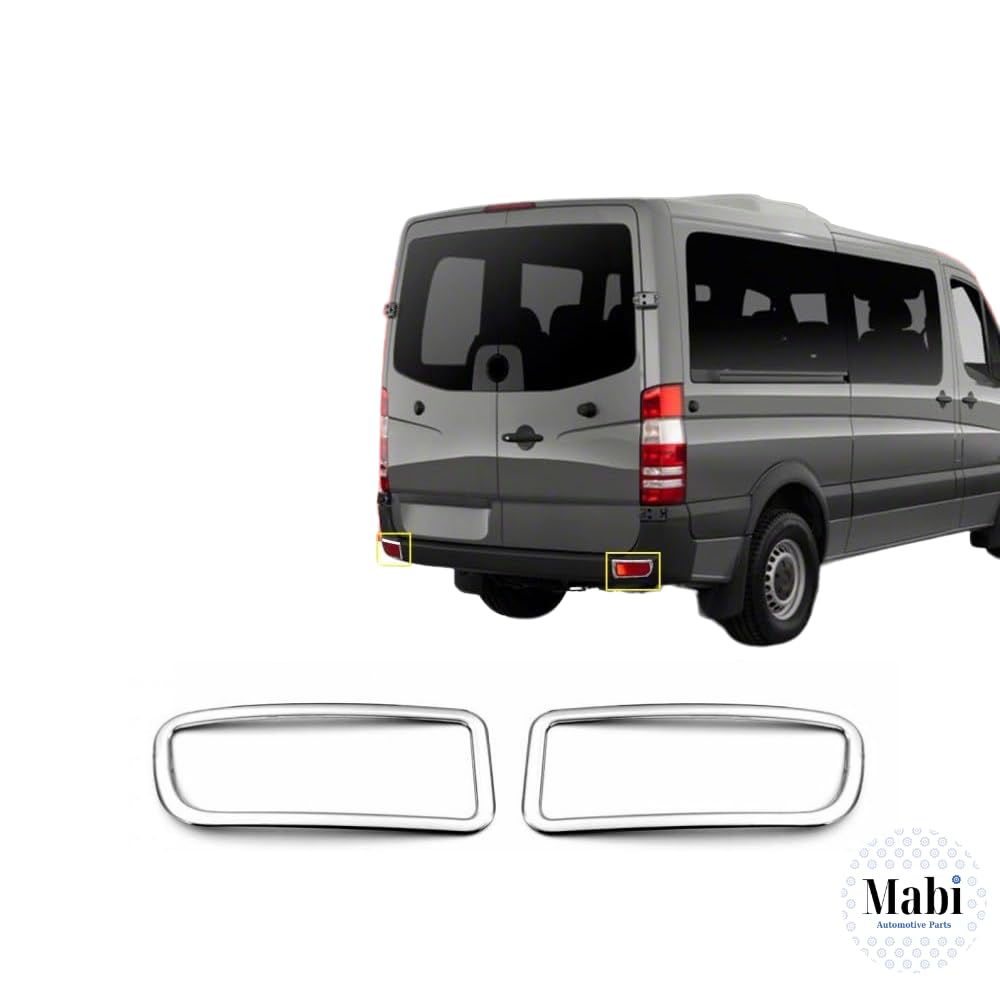 For Mercedes Sprinter W906 Chrome Rear Reflector Lath 2 Pcs, Silver