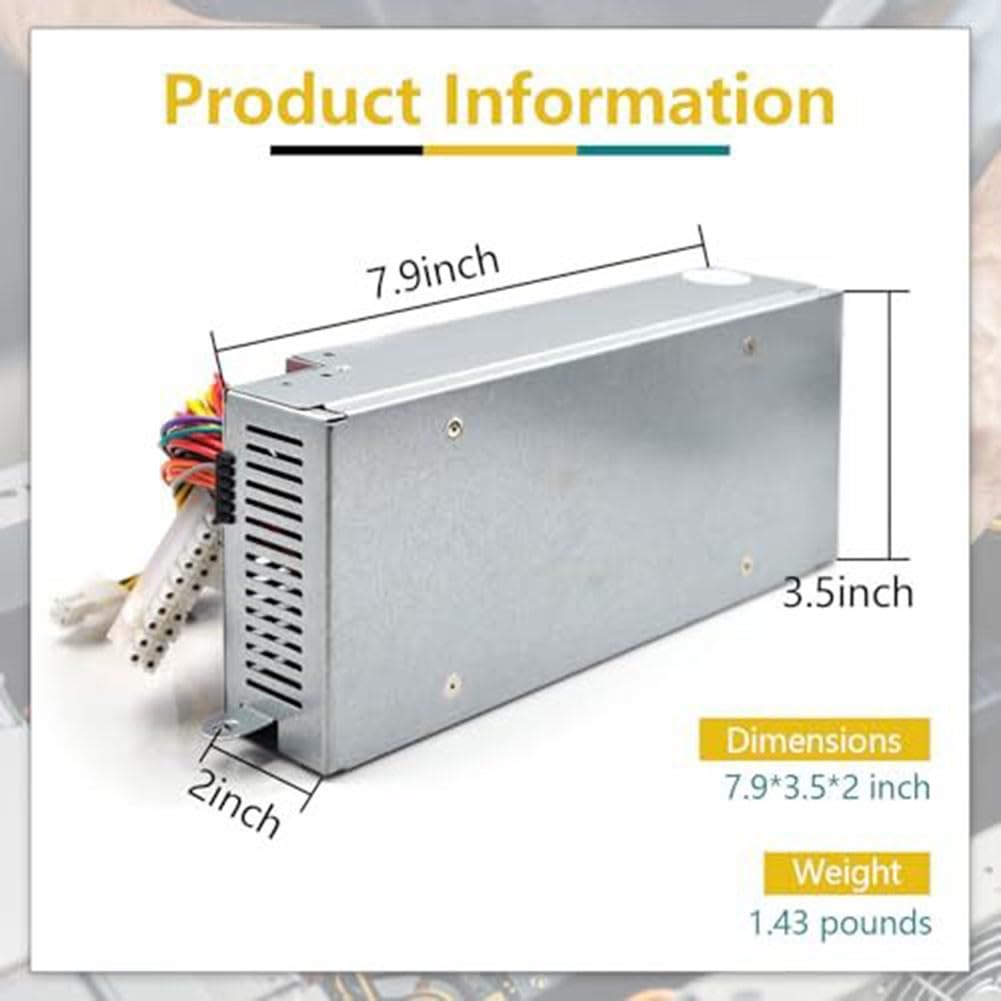 Netzteil 220W Für Dell OptiPlex 3647 660S V270S D06S, Ersatz für H220AS-00 L220AS-00 D220ES-01 PS-5221-03DF, ATX Stromversorgung mit 24-Pin & SATA Anschlüssen, Silber