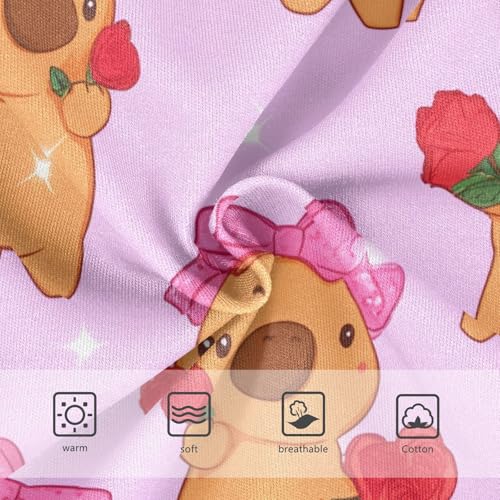 Print Toddler Girls Underwear 2t Cotton Panties Little Girl Cute Cartoon Capybaras Pink Kids Undies Briefs3