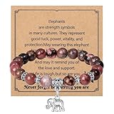 bracelet elephant homme ELEPHANT GIFTS FOR WOMEN:Our elephant bracelet comes with a beautiful card with an elephant implication and inspirational words,perfect for Christmas,Thanksgiving,Mother's Day and other holidays to help you show your love and blessings to your mother,best friend,elephant lovers or anyone else