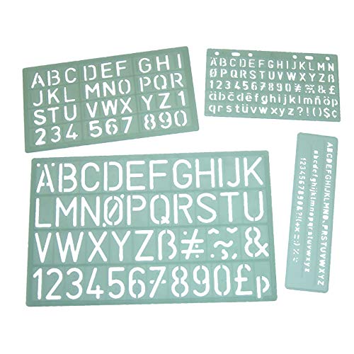 Preisvergleich Produktbild Buchstabenschablonen 5-30 mm Set 4