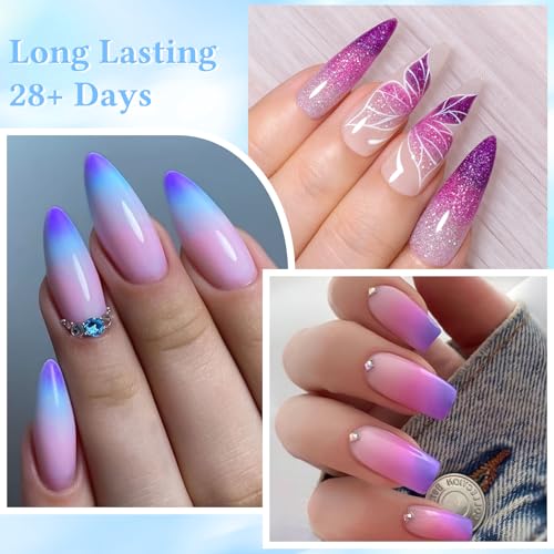 Set de 18 Esmaltes Gel Cambia Color MEET ACROSS miniatura 2