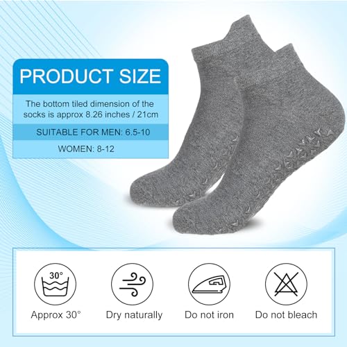 Image of Sureio 30 Pairs Non Slip Socks for Men Elderly Unisex Grip Pilates Yoga Hospital Cotton Socks Bulk for Women Adult