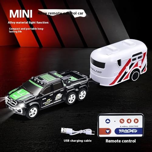 Image of Mini RC Car 1:64 Scale Remote Controlled Car from 3 4 5 6 Years 2.4GHz Mini RC Cars with Tractor and LED Light 3 Speed, Baby Cars Toy Gift