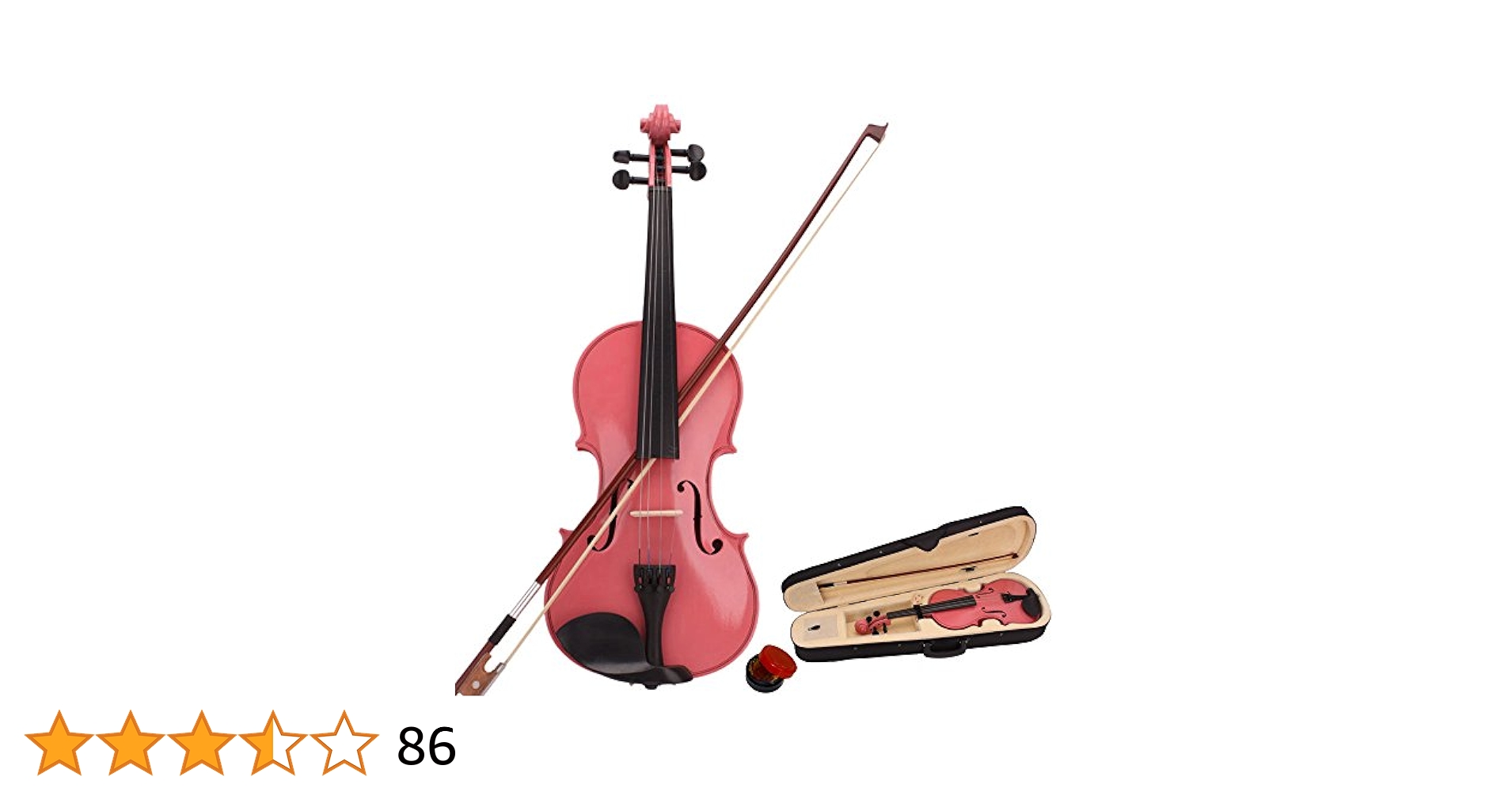 Amazon.com: Kcelarec Acoustic Violin, Solid Wood Fiddle with