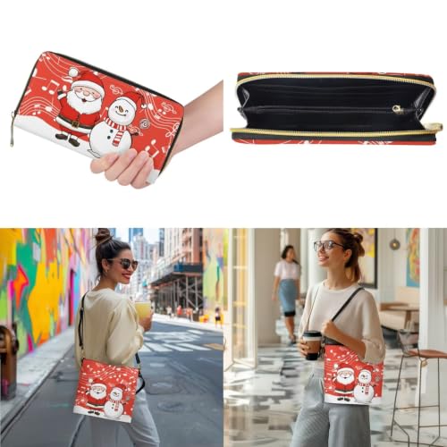 Image of HUGS IDEA Leather Purses and Handbag for Women Bucket Bag with Wrist Wallet 2 Packs