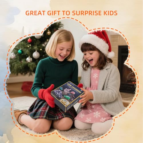 Gemstones Dig Kit Earth Science Kits for Kids Age 6-8-12-14, Birthstone Gemstone Dig Kit, Geology Kit with Break Your Own Geodes, Rock Mining Kit Birthday Gifts Toys for Boys Girls - Image 7