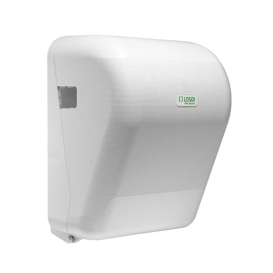 Dispensador de papel toalla en rollo con sistema autocortante ECO-LUXE blanco