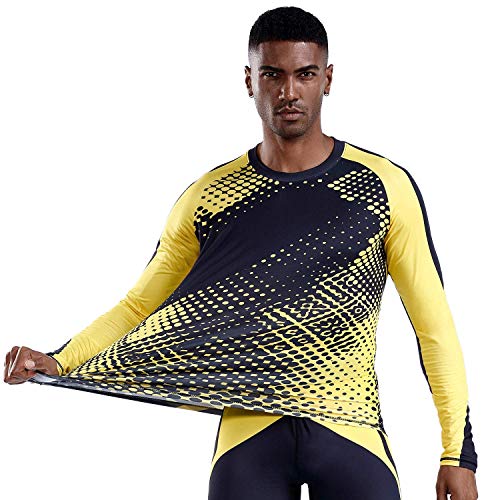 Image of OEBLD Compression Pants Men Thermal Underwear Set Base Layer Dry Tights Gym Running Leggings Long Sleeve Shirt
