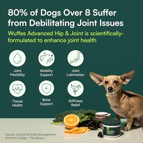 Wuffes Advanced Dog Hip and Joint Supplement with Glucosamine, Chondroitin, Omega 3, MSM, and Green Lipped Mussel, (Pack of 2, Small & Large Breed) #4