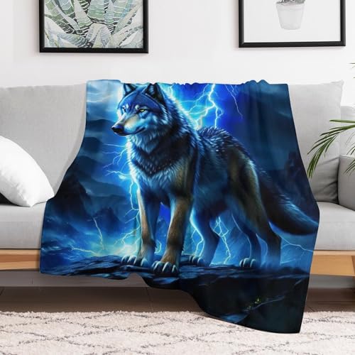 Couverture loup plaid flannel, une idée cadeau pour lit d'enfant
