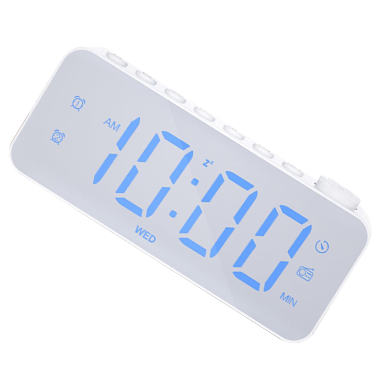 jojofuny Radio Despertador de Pantalla Grande Radio Despertador Digital para Dormitorio Incluye Función de Carga USB para Teléfono como Reloj LED Digital para Obsequio para Oficina