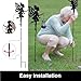 Fairy Garden Accessories Lawn Ornaments 1 Pair - Solar Lights Halloween Decorations Outdoor Garden Statue, Metal Stakes Decorative Figurines for Yard Decor, Patio (Type A Warm Lighting)