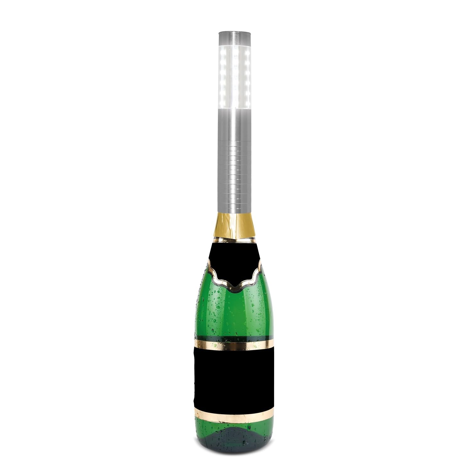 4 LED stroboscopici per servizio di bottiglie, luce ricaricabile, luce a mano, lampada luminosa a LED fluorescente per discoteche, karaoke, matrimoni, feste, forniture di attività (Argento). 4 pezzi.