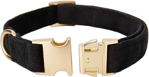Miniatura 3 de Collar de algodón suave para perro con hebilla de metal, ajustable, resistente, cómodo, collares de pana para perros pequeños, medianos y grandes,