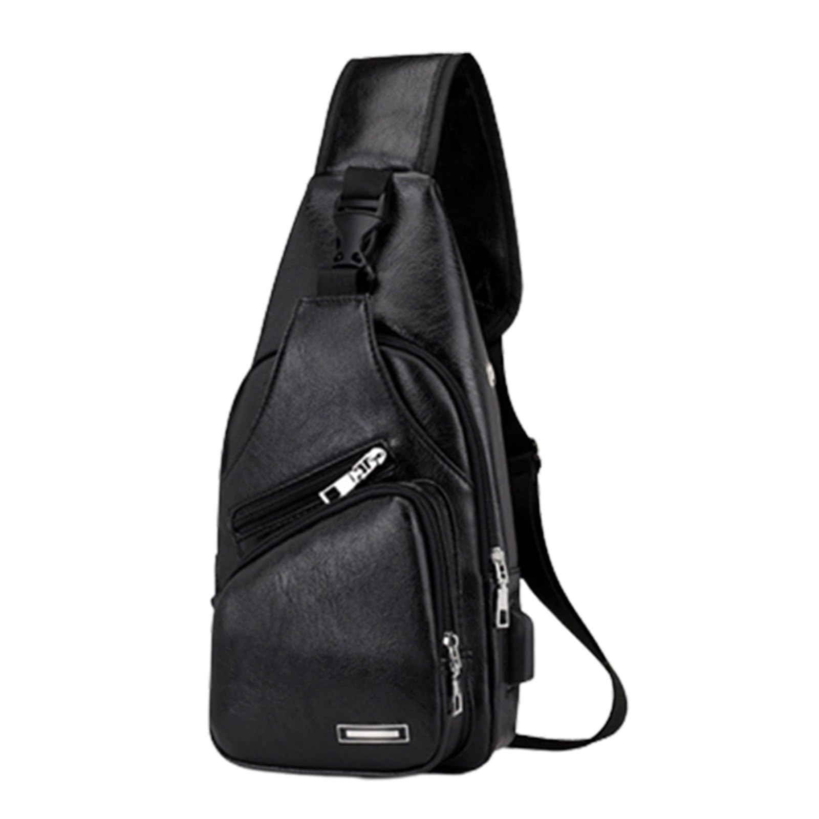 Crossbody Sling Bag for Women Men Sling Backpack with Earphone Port Lightweight Shoulder Chest Bag for Hiking Travel