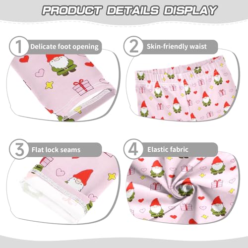 Gnomes Stars Gift Pattern Girls Leggings Soft Comfortable Athletic Leggings Dancing Pants for 4-10 Years3