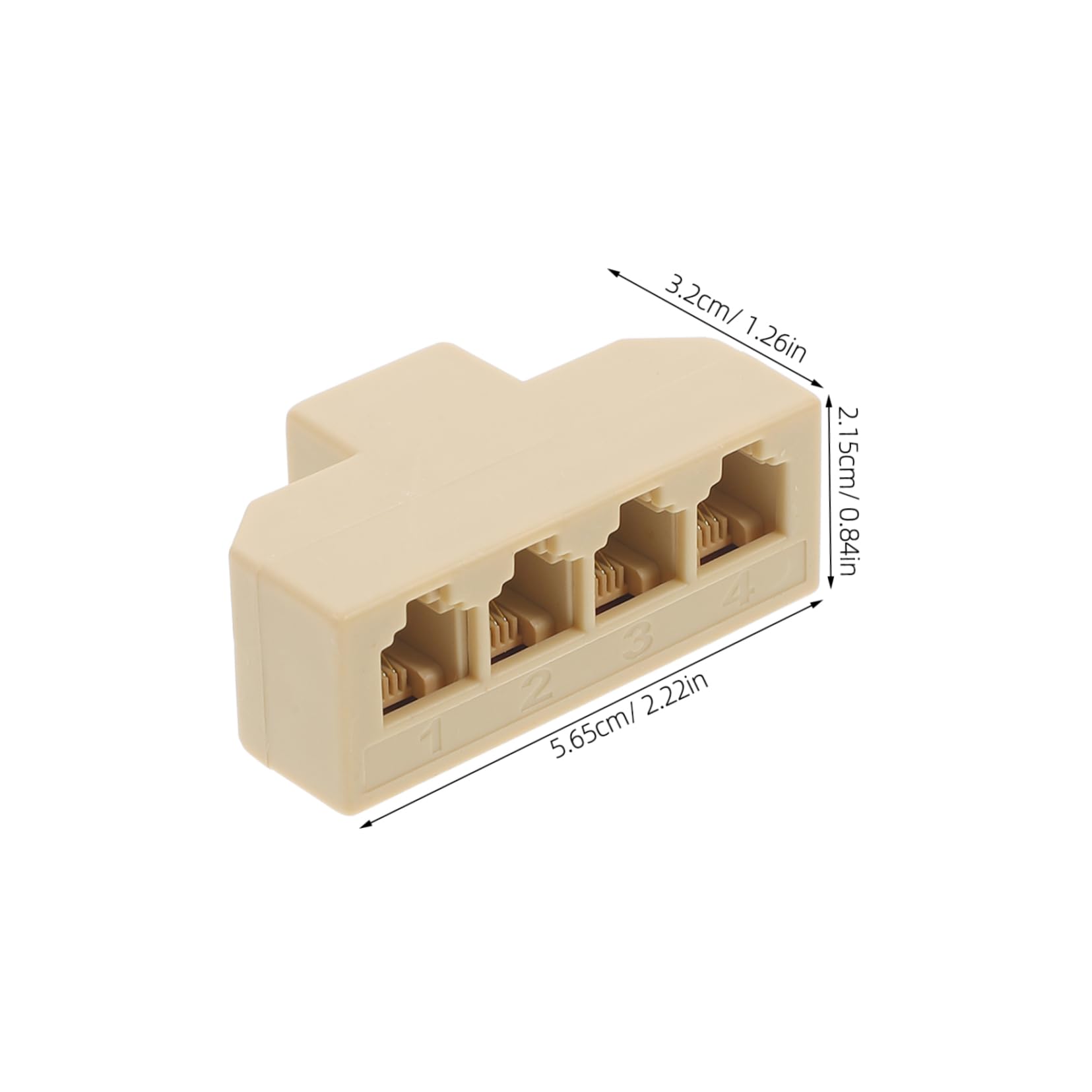 Happyyami 4pcs Pc Telephone Splitter Adapter Landline Cord Splitter for Expanding Connections Easy Installation Minimalist Design