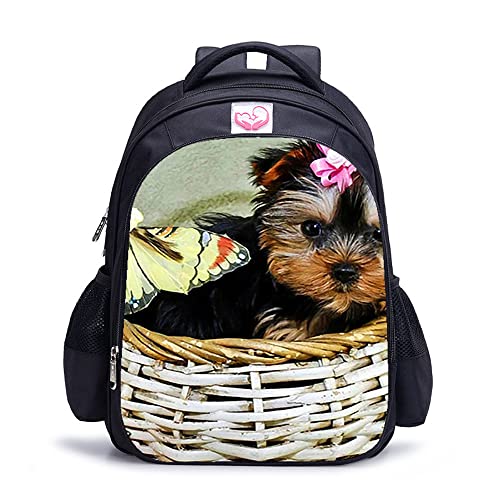Cartable chien 3D imprimé pour ado fille et garçon de 16 pouces