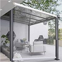 WHOCF Persiana Enrollable Persiana enrollable de vinilo transparente, por Jardín al aire libre, balcón, puerta de patio, pérgola y mirador 60 cm/80 cm/100 cm/120 cm de ancho con accesorios Estor enrol