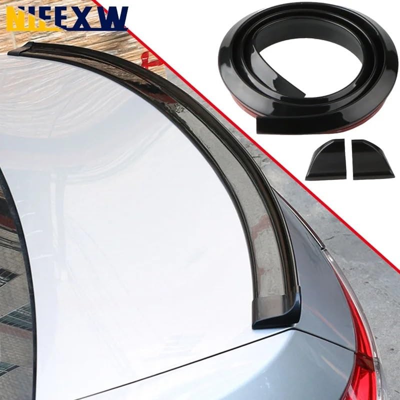 Uniwersalny 1.5M stylizacja samochodu Spoiler bagażnika samochodu zestaw wargi dachowej DIY montaż Spoiler do samochodu DIY Spojler na tylne skrzydło tylny spojler(A 4.5cmx1.5m)