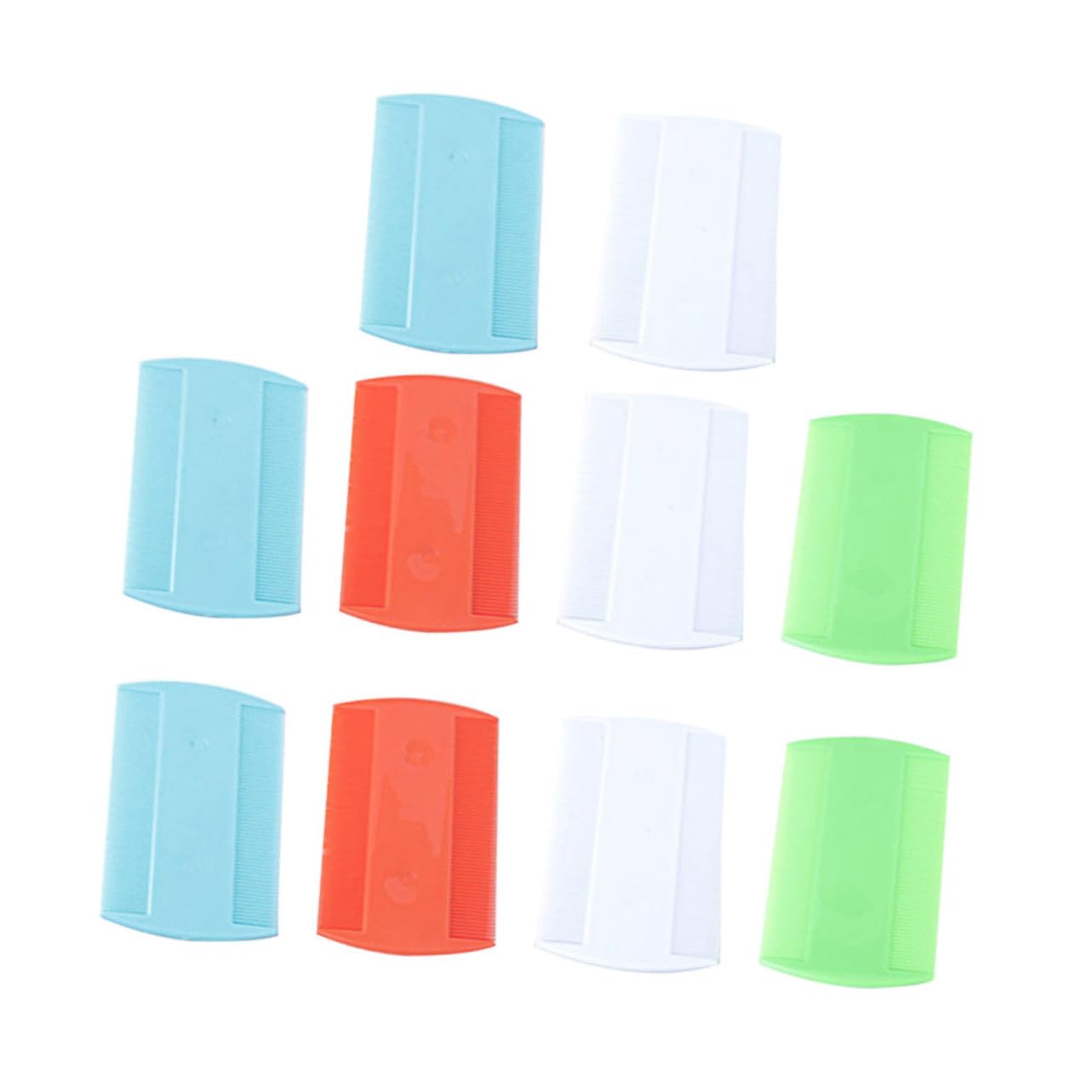 CORHAD Double-sided Fine-tooth Pet Comb 10pcs Dog and Cat Grooming Combs Pet Hair Cleaning Massaging Brush for Grooming