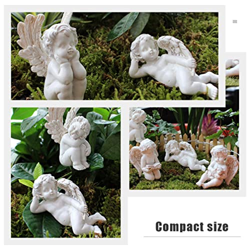 Toyvian Cherub Decor Resin Adorable Cherubs, Angels Garden Figurine, Figurine Home Indoor Outdoor Home Decoration, Adornments, Sculpture Memorial Statue 5 Pieces Decorative Garden Stakes #TOP7
