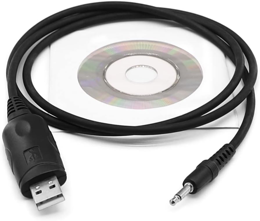 USB Programming Clone CAT Cable Cord Lead Wire for Icom Radio CI-V CT-17 IC-702mkII IC-706 IC-735 IC-756 IC-7000 IC-7100 IC-7300 IC-7400 IC-7600 IC-7700 IC-R20 OPC-I17 Mono 3.5mm 1-pin
