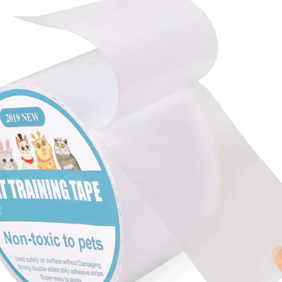 Protector sofá gatos resistente arañazos con cinta flexible autoadhesiva 3