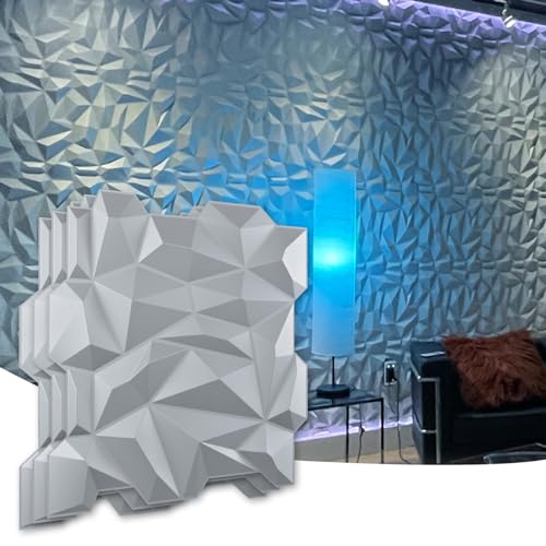 Image of Art3d Decorative 3D Wall Panels 19.7 inch x 19.7 inch (Pack of 12), Wall Panels for Home, Office, Coffee Shop, Gray