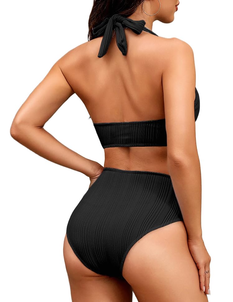 AI'MAGE Womens Tummy Control Bathing Suits High Waisted Bikini Sets Two Piece Bathing Suits2