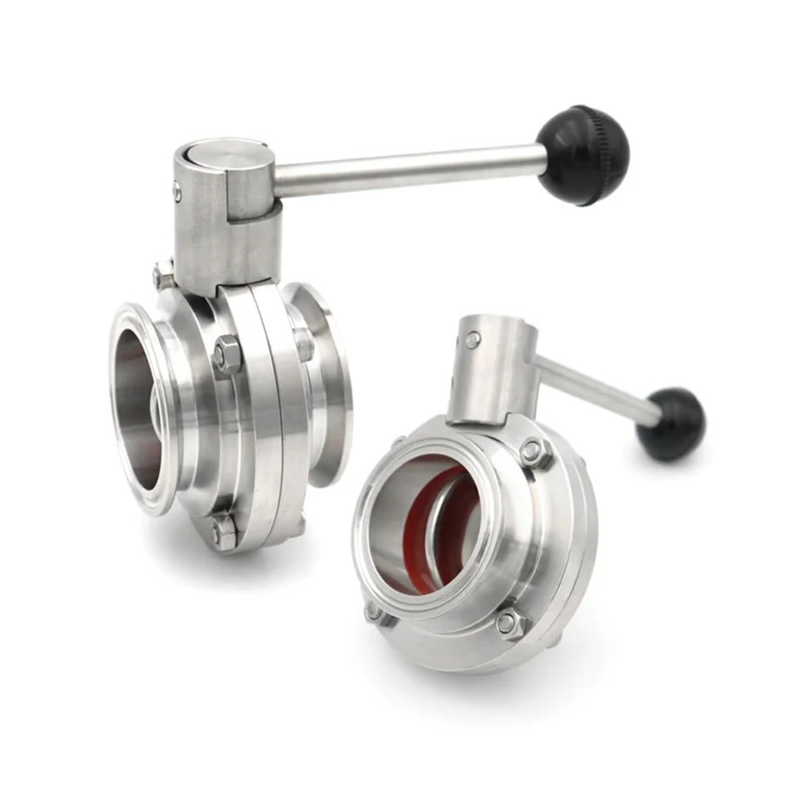 Peqyuacte 63Mm Ferrule77.5 2.5" 3" 4" Butterfly Valve Economical 63 76 102Mm Ss304 Stainless Steel Sanitary Tri Clamp Homebrew Beer Dairy Product 77.5 91 119(63Mm Ferrule77.5)
