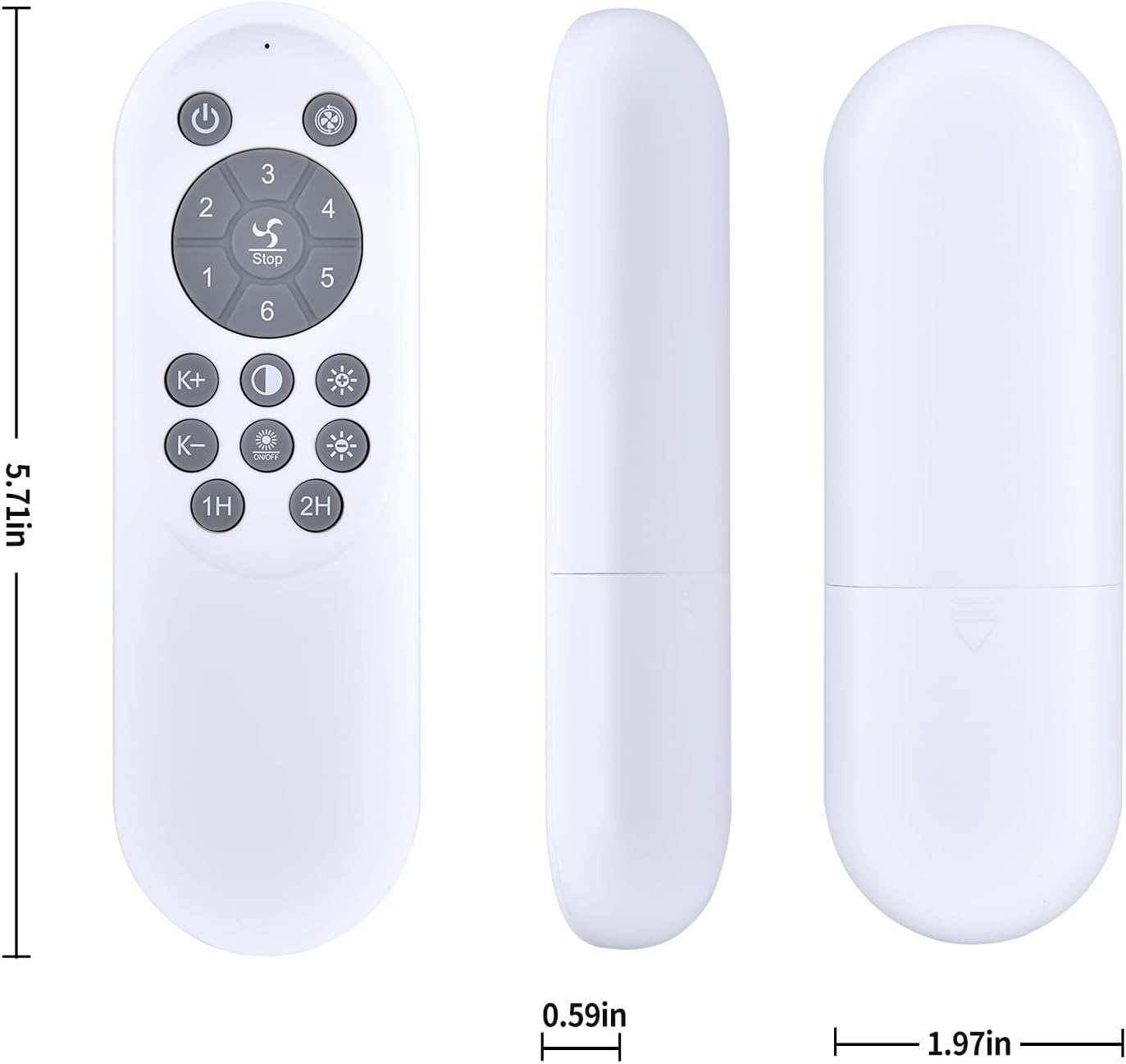 New Fan Replacement Remote Control Applicable for Haodengshi Ruibutrade HuixuTe Yfrest LODADRA Dalouguan Acesal MOSSCO SIJINCHEN Flush Mount Ceiling Fan 6 Speed 3 Color Dimmable