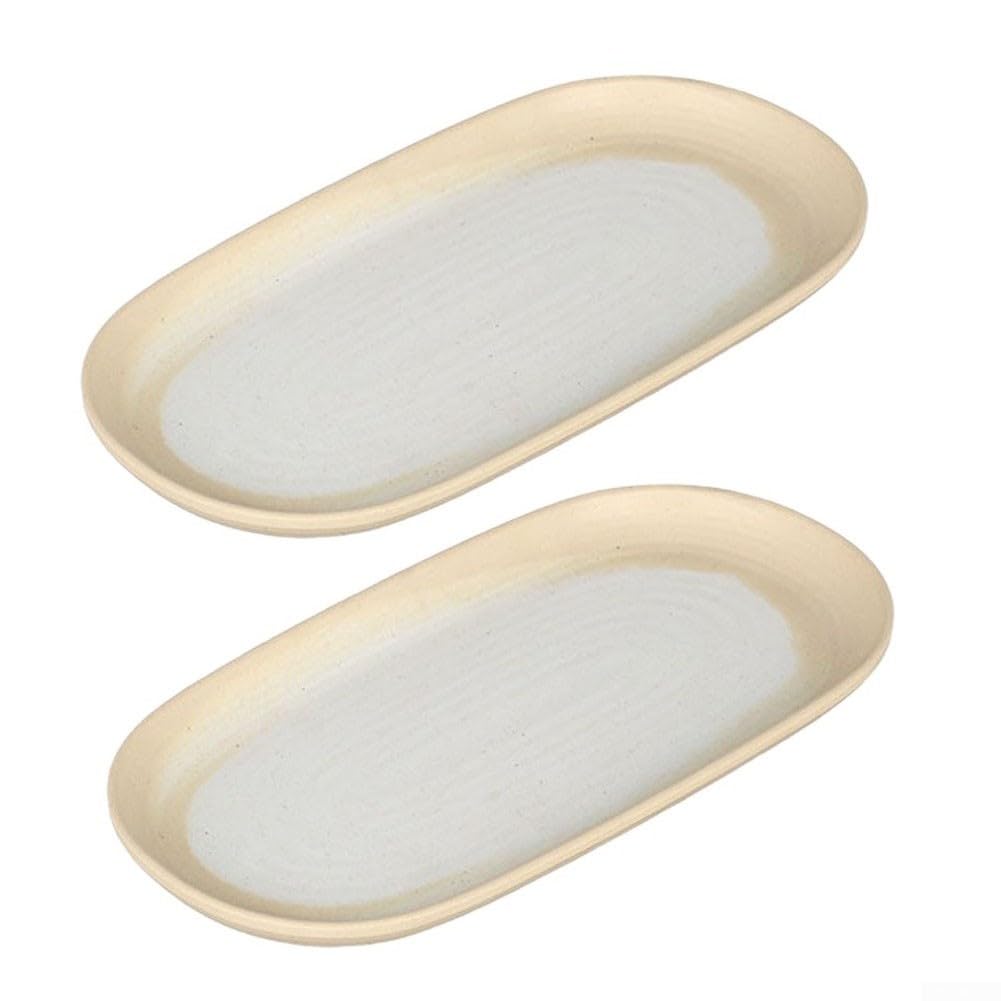 Bandeja ovalada de melamina, 30 cm, apta para lavavajillas (blanco)