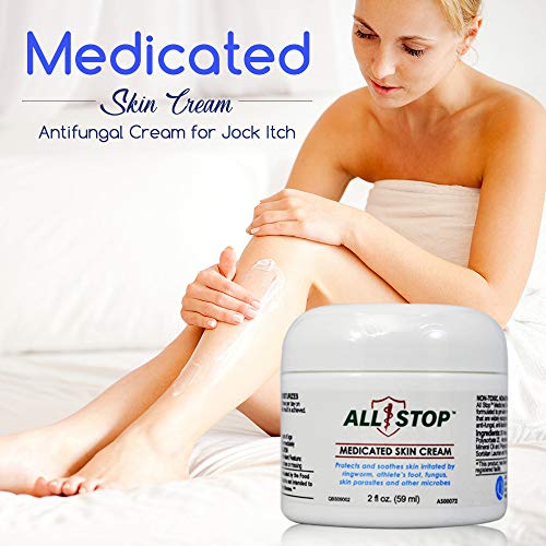 All Stop Antifungal Solution (2 Oz/59 ml)- Cream to Protects Skin Irritation by Ringworm, Athlete's Foot, Jock Itch, Skin Parasites & Other Skin irritants - Thumbnail 3