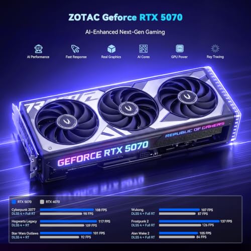 Image of NIMO Gaming-Desktop, GeForce RTX-5080 16GB Intel i5-14400F(Up to 3.6GHz beat i7-11700) 32GB DDR5, 1TB SSD, 1000W Power Supply ARGB Fan x4, Prebuilt PC Business & AI Creation Digital Nomads Streaming
