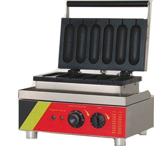LYDZUSDP Muffin Hot Dog Maker Baker Commercial Hot Dog Machine No-Stick Waffle Maker for American Corn Dog,6 PCS